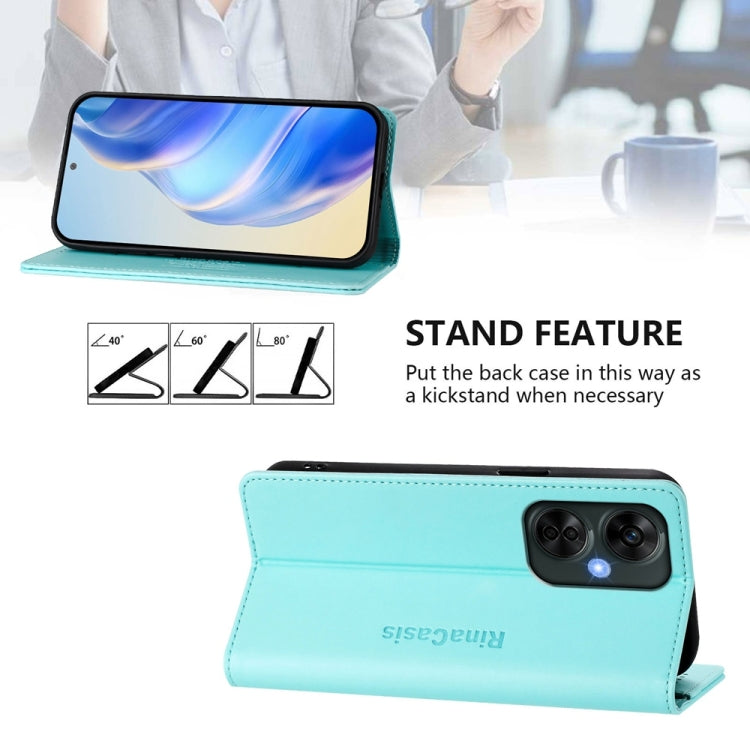 For OnePlus Nord CE 3 Lite / Nord N30 RC01 Dual-Folded Magnetic Suction RFID Leather Phone Case