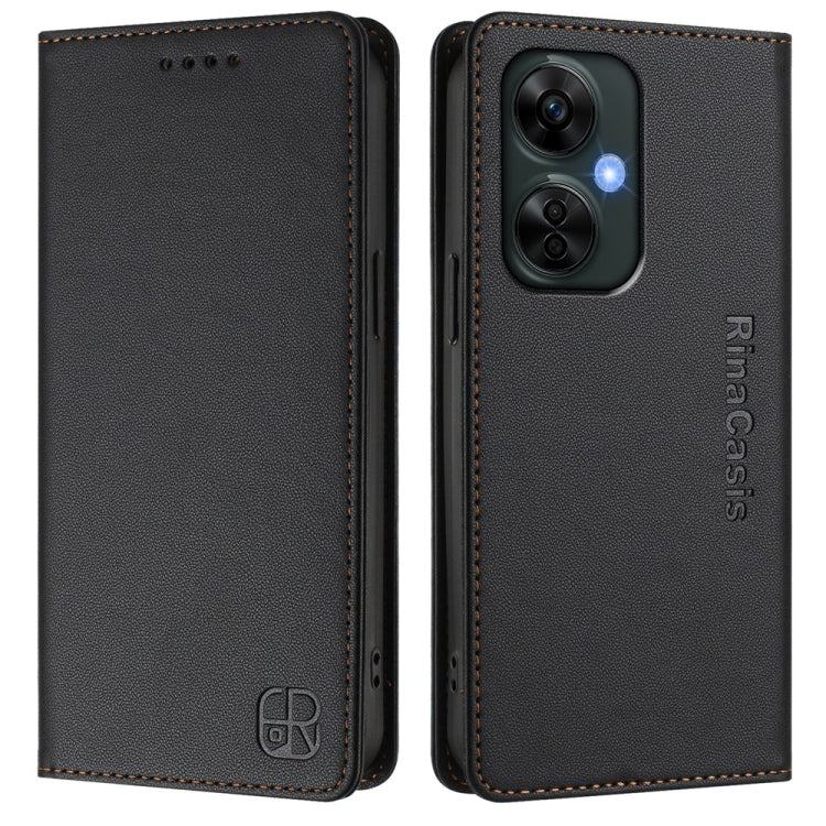For OnePlus Nord CE 3 Lite / Nord N30 RC01 Dual-Folded Magnetic Suction RFID Leather Phone Case