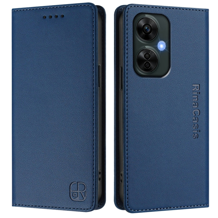 For OnePlus Nord CE 3 Lite / Nord N30 RC01 Dual-Folded Magnetic Suction RFID Leather Phone Case