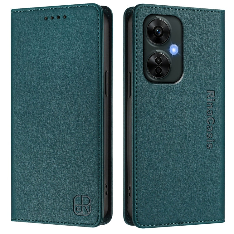 For OnePlus Nord CE 3 Lite / Nord N30 RC01 Dual-Folded Magnetic Suction RFID Leather Phone Case