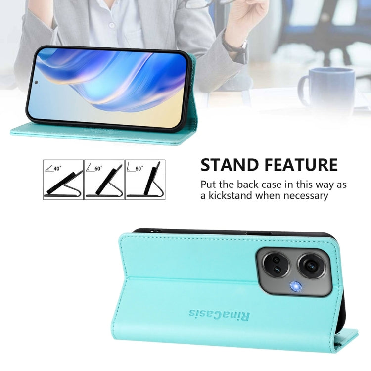 For OnePlus Nord CE3 RC01 Dual-Folded Magnetic Suction RFID Leather Phone Case