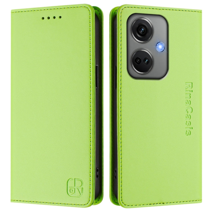 For OnePlus Nord CE3 RC01 Dual-Folded Magnetic Suction RFID Leather Phone Case
