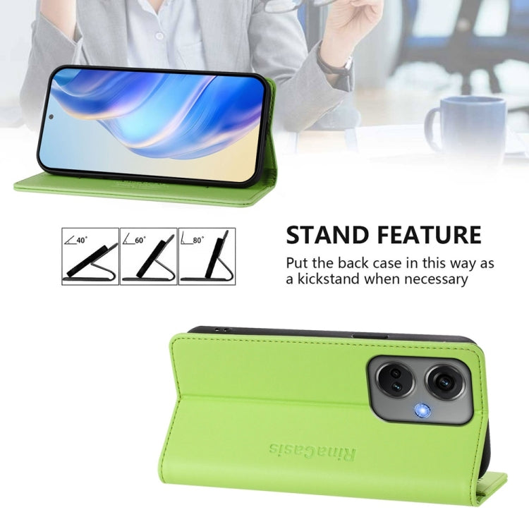 For OnePlus Nord CE3 RC01 Dual-Folded Magnetic Suction RFID Leather Phone Case