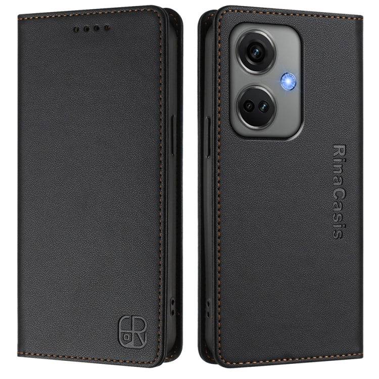For OnePlus Nord CE3 RC01 Dual-Folded Magnetic Suction RFID Leather Phone Case