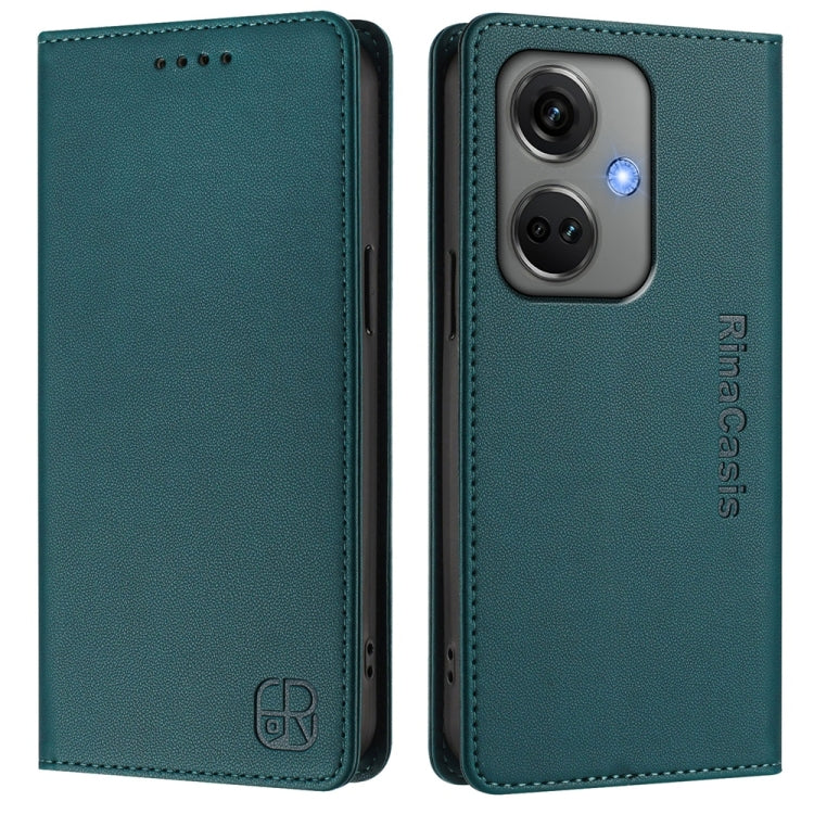 For OnePlus Nord CE3 RC01 Dual-Folded Magnetic Suction RFID Leather Phone Case