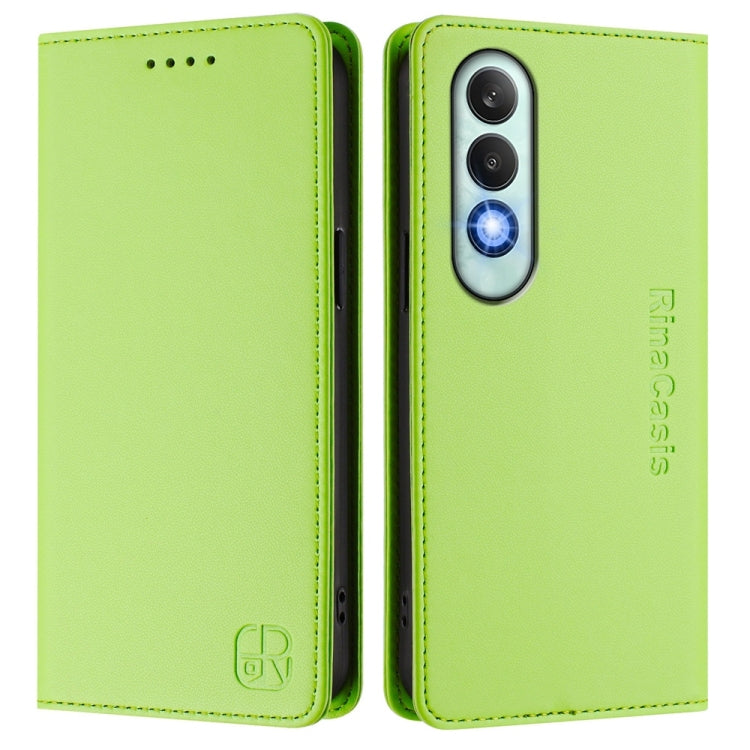 For OnePlus Nord CE4 RC01 Dual-Folded Magnetic Suction RFID Leather Phone Case