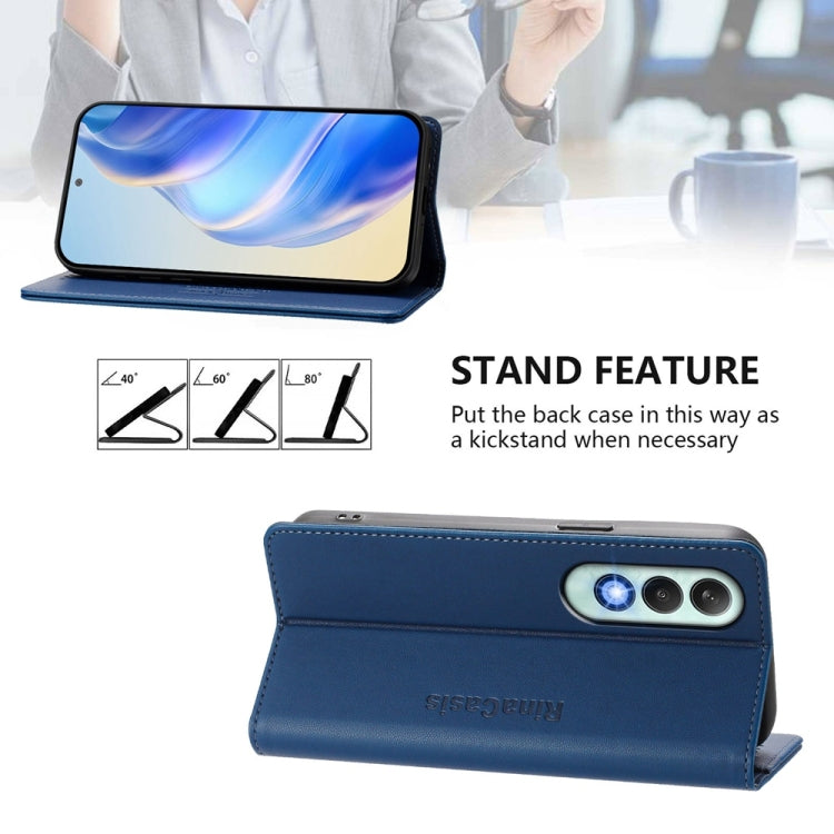 For OnePlus Nord CE4 RC01 Dual-Folded Magnetic Suction RFID Leather Phone Case