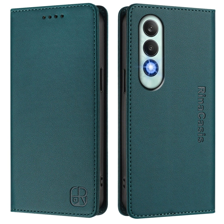 For OnePlus Nord CE4 RC01 Dual-Folded Magnetic Suction RFID Leather Phone Case