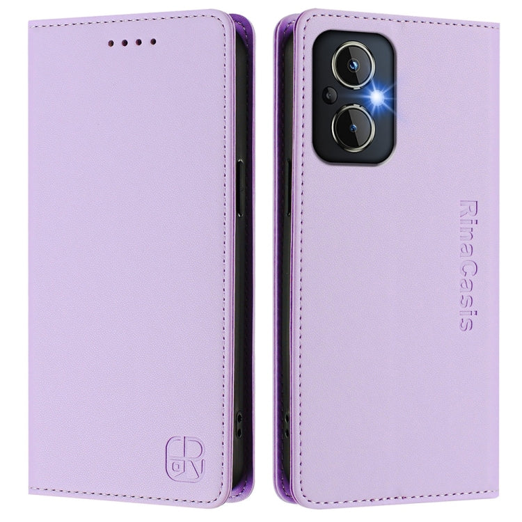 For OnePlus Nord N20 5G RC01 Dual-Folded Magnetic Suction RFID Leather Phone Case