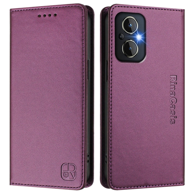 For OnePlus Nord N20 5G RC01 Dual-Folded Magnetic Suction RFID Leather Phone Case