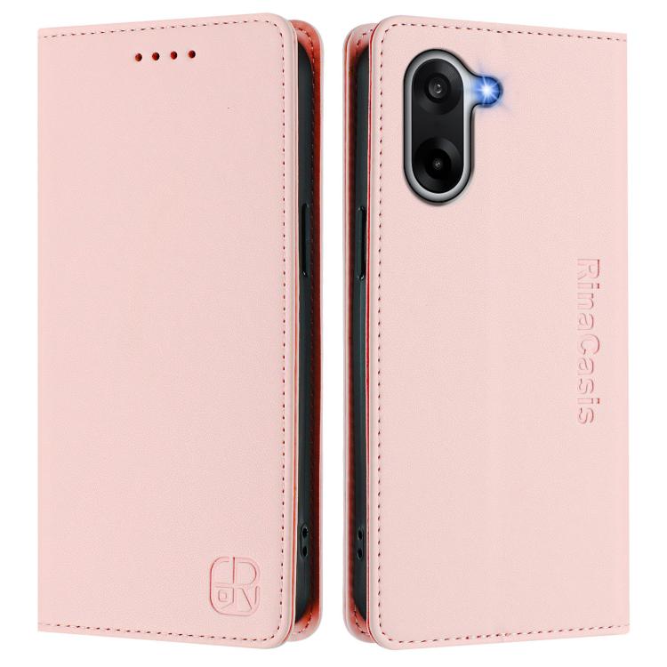For OnePlus Ace 5 Racing RC01 Dual-Folded Magnetic Suction RFID Leather Phone Case