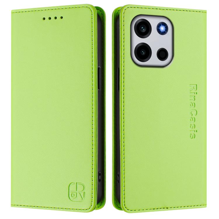 For OnePlus Turbo 6 / 6V 5G RC01 Dual-Folded Magnetic Suction RFID Leather Phone Case