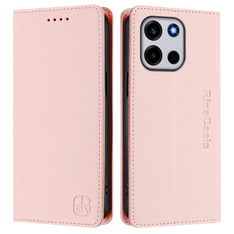 For OnePlus Turbo 6 / 6V 5G RC01 Dual-Folded Magnetic Suction RFID Leather Phone Case
