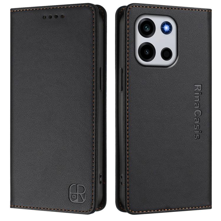 For OnePlus Turbo 6 / 6V 5G RC01 Dual-Folded Magnetic Suction RFID Leather Phone Case