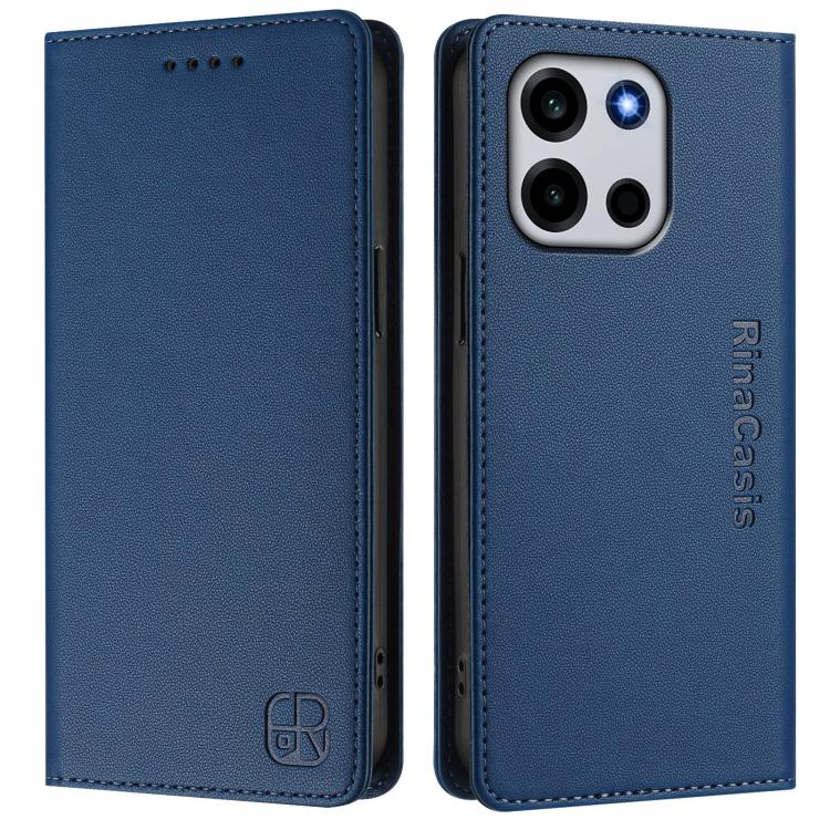 For OnePlus Turbo 6 / 6V 5G RC01 Dual-Folded Magnetic Suction RFID Leather Phone Case
