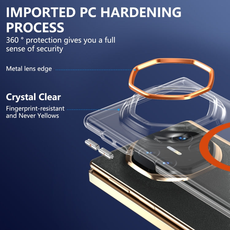 For Huawei Mate XT Ultimate Design lce Folding Series MagSafe Integrated Clear PC Phone Case