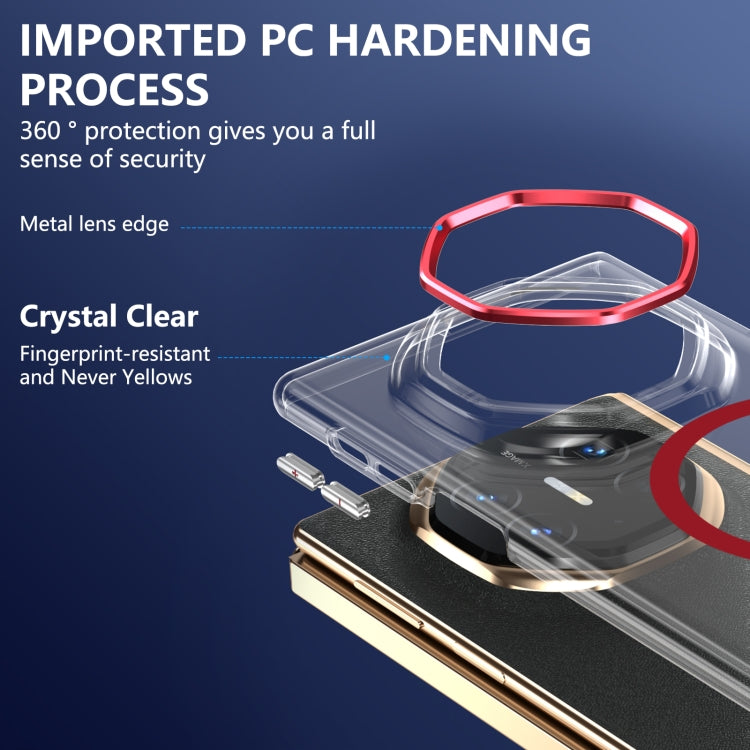 For Huawei Mate XT Ultimate Design lce Folding Series MagSafe Integrated Clear PC Phone Case