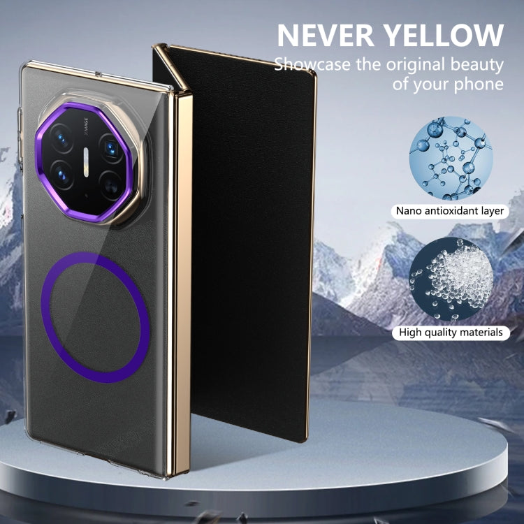 For Huawei Mate XT Ultimate Design lce Folding Series MagSafe Integrated Clear PC Phone Case