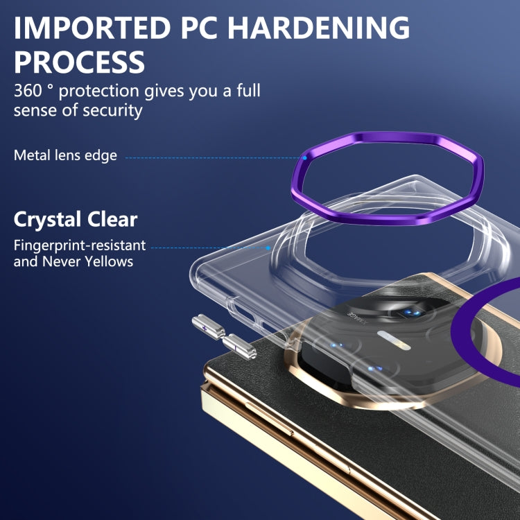 For Huawei Mate XT Ultimate Design lce Folding Series MagSafe Integrated Clear PC Phone Case