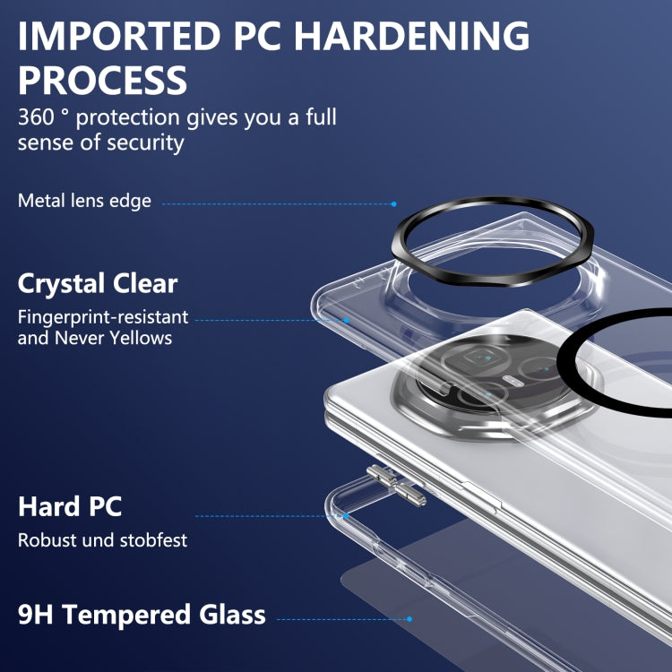 For Honor Magic V3 lce Folding Series MagSafe Integrated Clear PC Phone Case