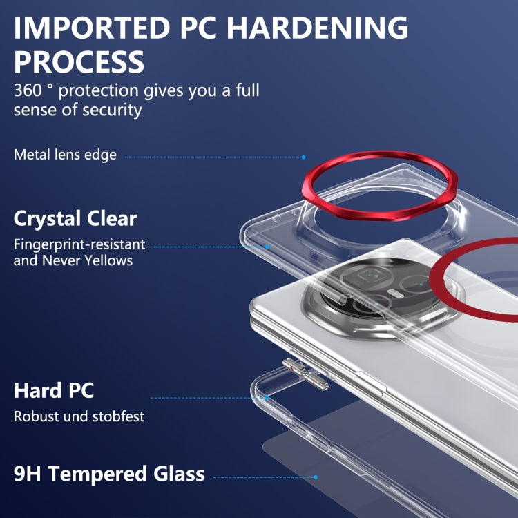 For Honor Magic V3 lce Folding Series MagSafe Integrated Clear PC Phone Case