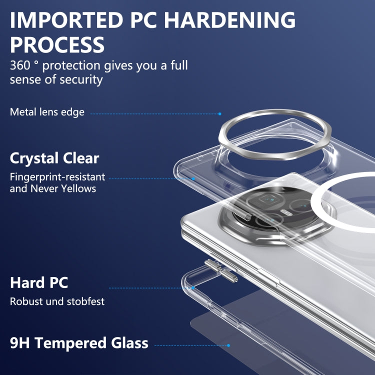 For Honor Magic V3 lce Folding Series MagSafe Integrated Clear PC Phone Case
