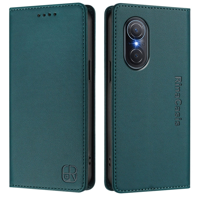 For Honor 50 SE / Huawei nova 9 SE RC01 Dual-Folded Magnetic Suction RFID Leather Phone Case