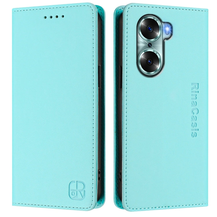 For Honor 60 RC01 Dual-Folded Magnetic Suction RFID Leather Phone Case