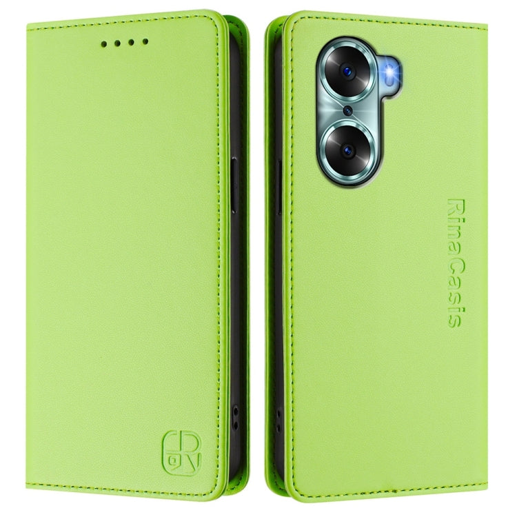 For Honor 60 RC01 Dual-Folded Magnetic Suction RFID Leather Phone Case