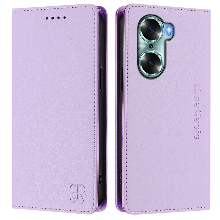 For Honor 60 RC01 Dual-Folded Magnetic Suction RFID Leather Phone Case