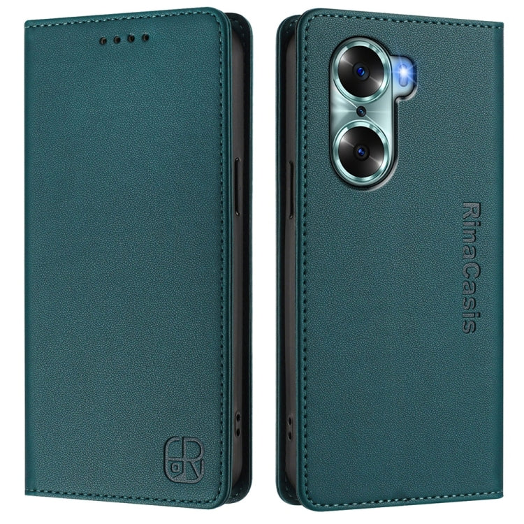 For Honor 60 RC01 Dual-Folded Magnetic Suction RFID Leather Phone Case