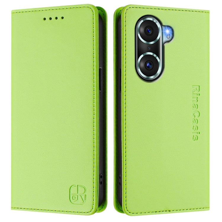 For Honor 60 Pro RC01 Dual-Folded Magnetic Suction RFID Leather Phone Case