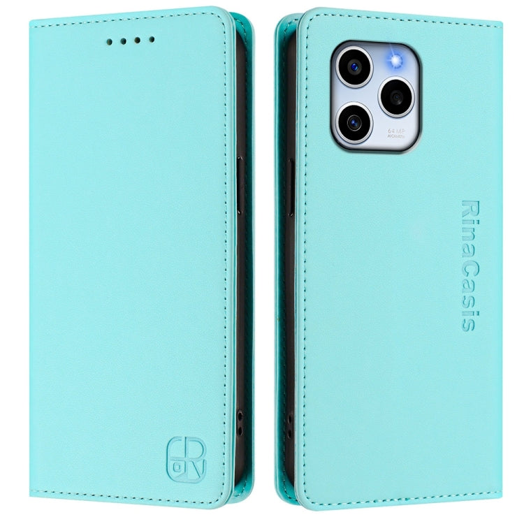 For Honor 60 SE RC01 Dual-Folded Magnetic Suction RFID Leather Phone Case