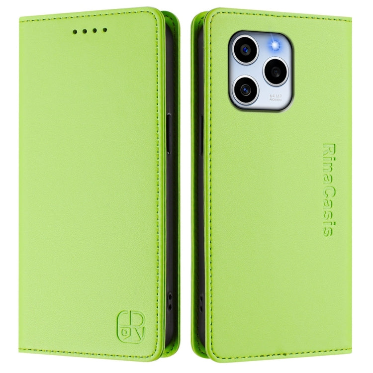 For Honor 60 SE RC01 Dual-Folded Magnetic Suction RFID Leather Phone Case