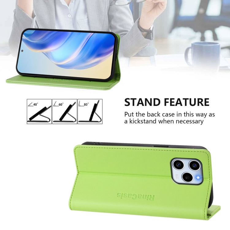 For Honor 60 SE RC01 Dual-Folded Magnetic Suction RFID Leather Phone Case