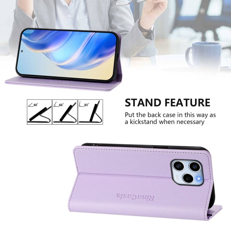 For Honor 60 SE RC01 Dual-Folded Magnetic Suction RFID Leather Phone Case
