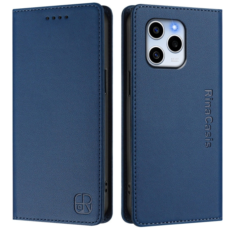 For Honor 60 SE RC01 Dual-Folded Magnetic Suction RFID Leather Phone Case