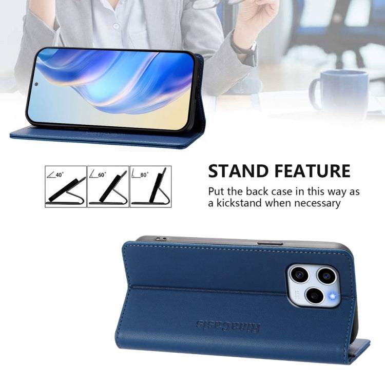 For Honor 60 SE RC01 Dual-Folded Magnetic Suction RFID Leather Phone Case