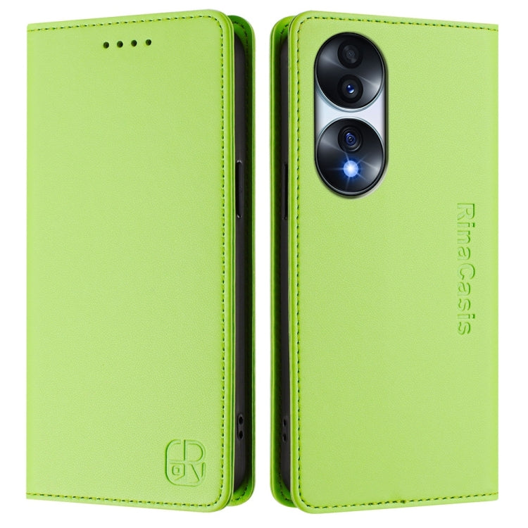 For Honor 70 RC01 Dual-Folded Magnetic Suction RFID Leather Phone Case
