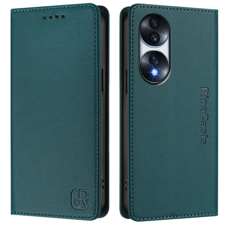 For Honor 70 RC01 Dual-Folded Magnetic Suction RFID Leather Phone Case