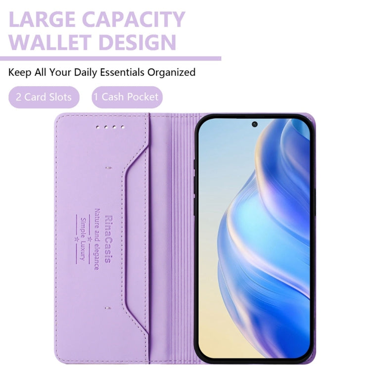 For Honor 70 Pro RC01 Dual-Folded Magnetic Suction RFID Leather Phone Case