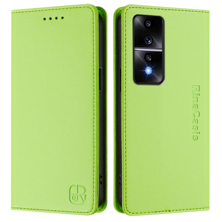 For Honor 80 GT RC01 Dual-Folded Magnetic Suction RFID Leather Phone Case