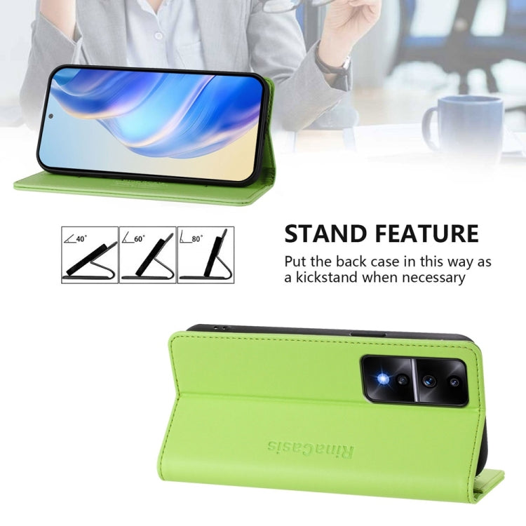 For Honor 80 GT RC01 Dual-Folded Magnetic Suction RFID Leather Phone Case