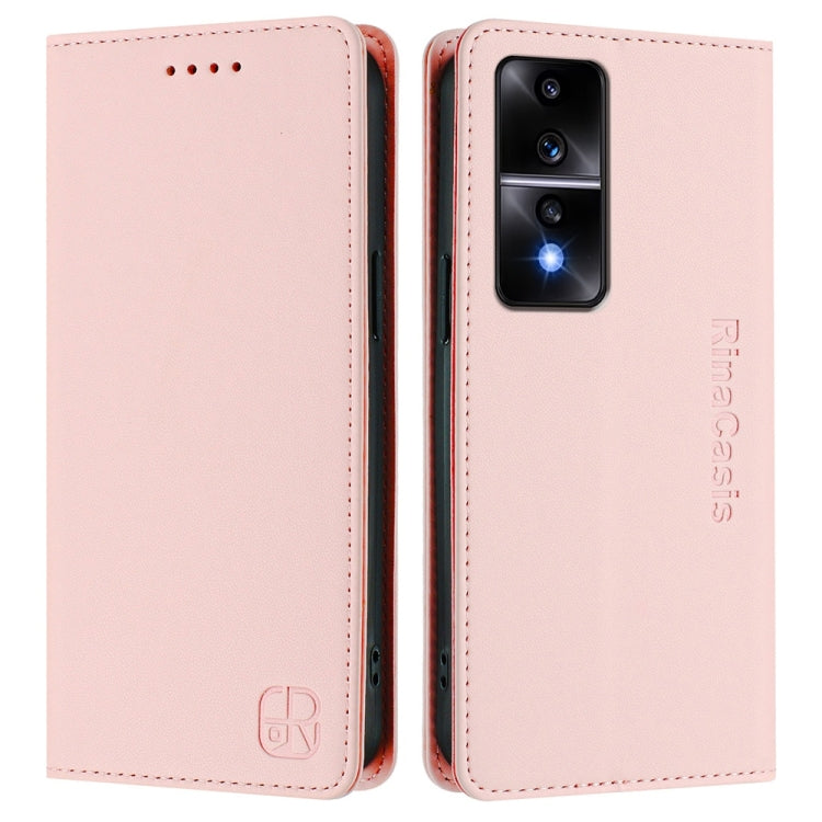 For Honor 80 GT RC01 Dual-Folded Magnetic Suction RFID Leather Phone Case