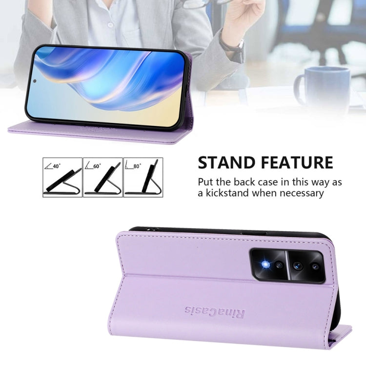 For Honor 80 GT RC01 Dual-Folded Magnetic Suction RFID Leather Phone Case