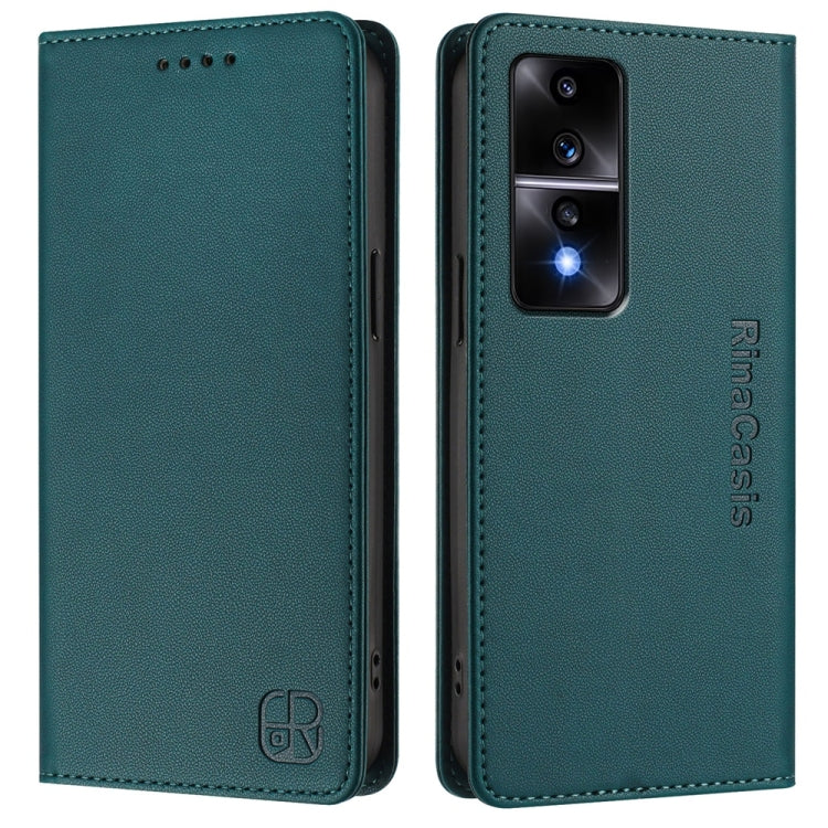 For Honor 80 GT RC01 Dual-Folded Magnetic Suction RFID Leather Phone Case