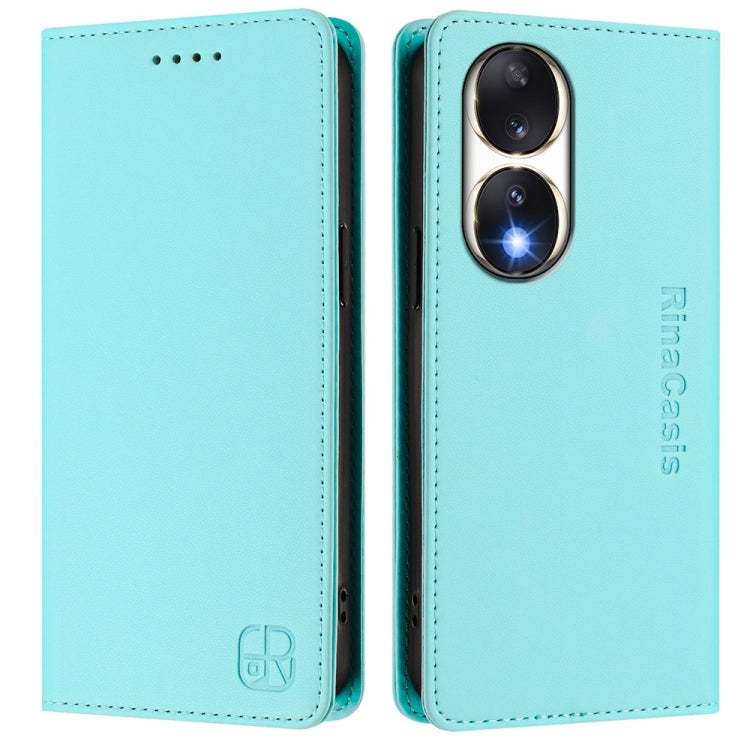 For Honor 90 RC01 Dual-Folded Magnetic Suction RFID Leather Phone Case