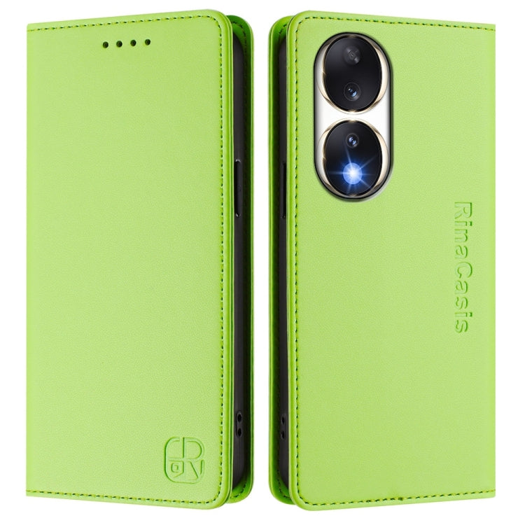 For Honor 90 RC01 Dual-Folded Magnetic Suction RFID Leather Phone Case