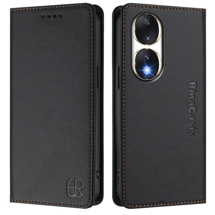 For Honor 90 RC01 Dual-Folded Magnetic Suction RFID Leather Phone Case