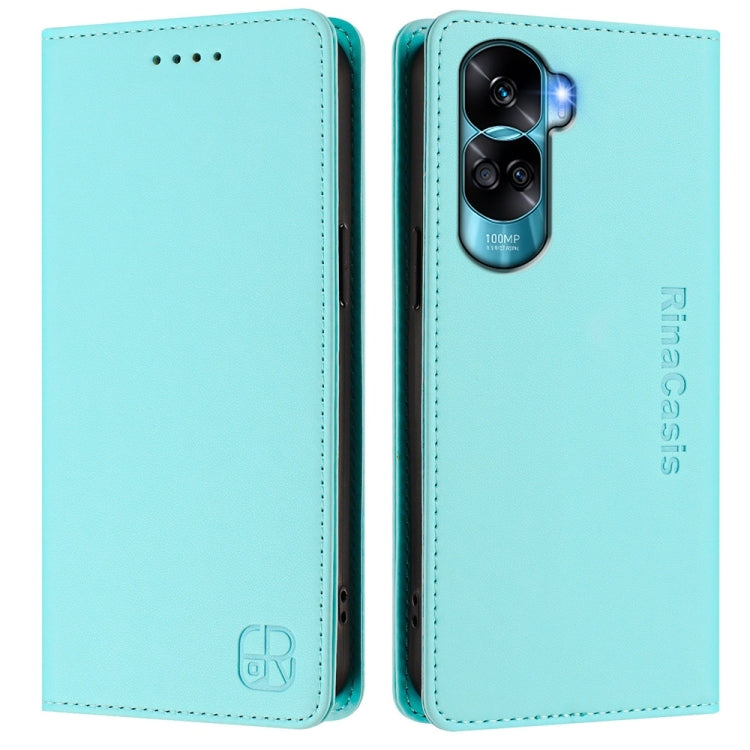 For Honor 90 Lite / Honor X50i RC01 Dual-Folded Magnetic Suction RFID Leather Phone Case